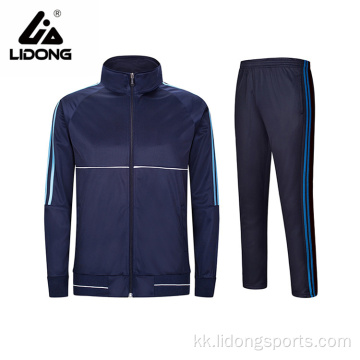 Жеке логотип дизайны Unisex Men Sports Track костюмдері